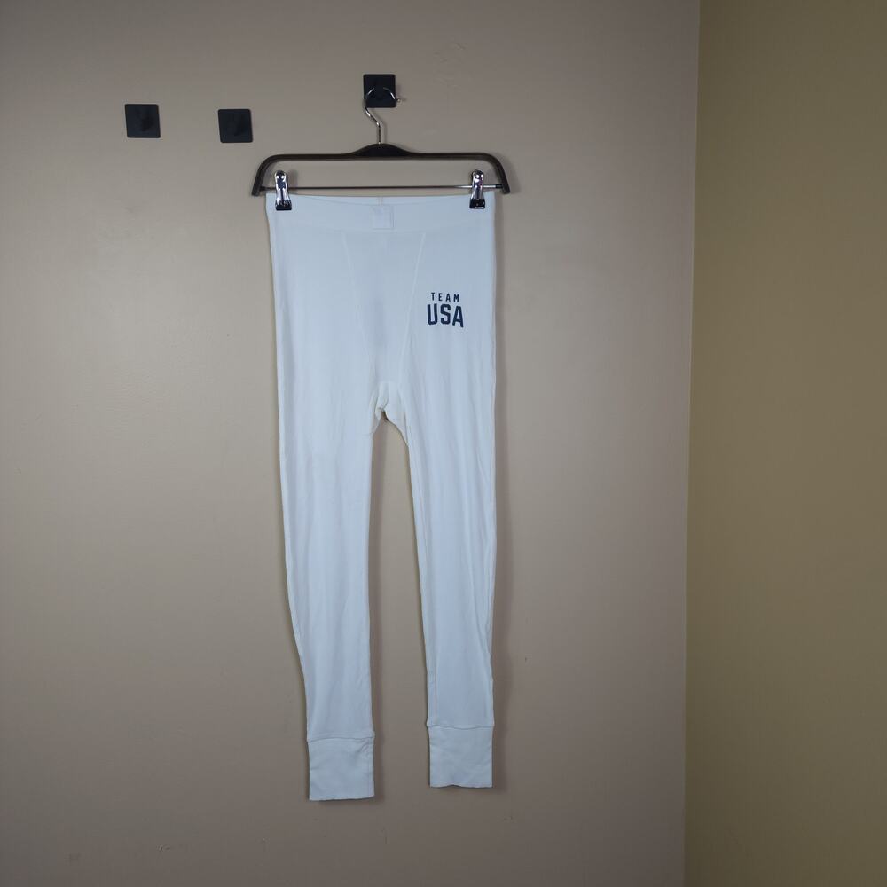 SKIMS Womens Team USA Ribbed Ankle Leggings in White Size M